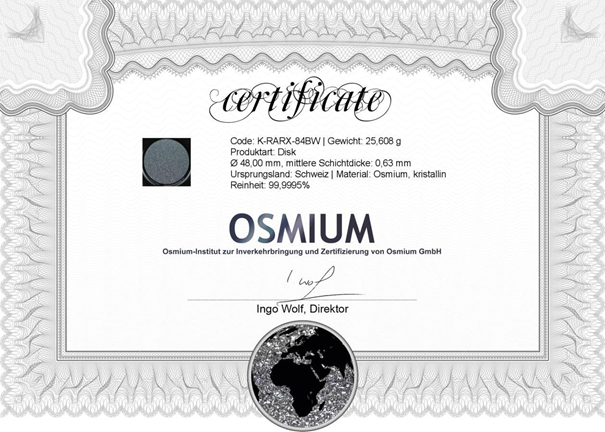 Sicherheit & Zertifikat - OSMIUM